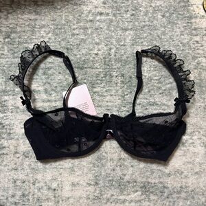 Ruffle luv quarter cup bra